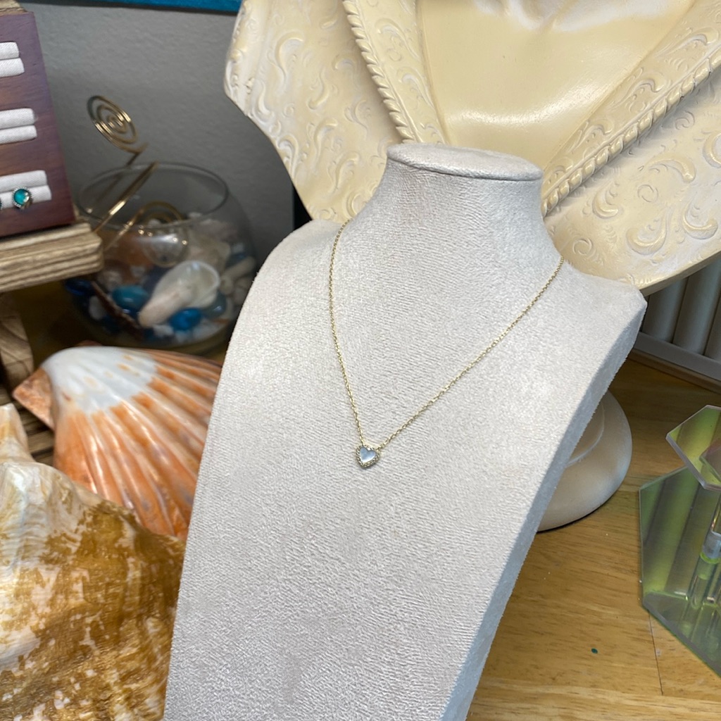 M146 S925 Sterling Silver 14k Gold Plate Mop Dainty Tiny Chain Crystal Necklace
